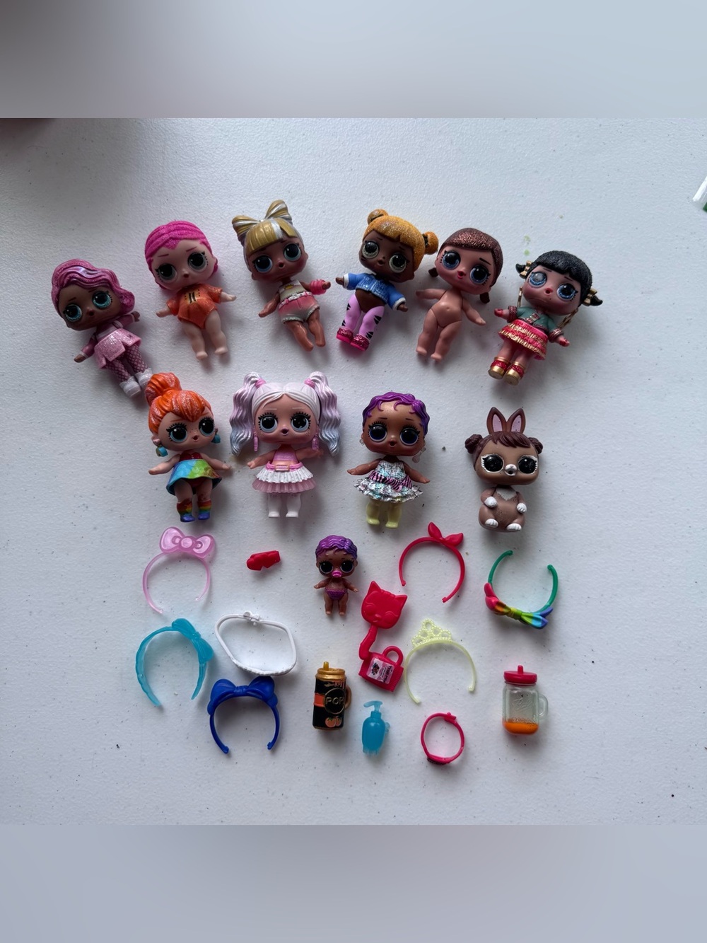 L.O.L. Surprise! Dolls Set with Pink, Purple, Orange, Blue & Gold Accents